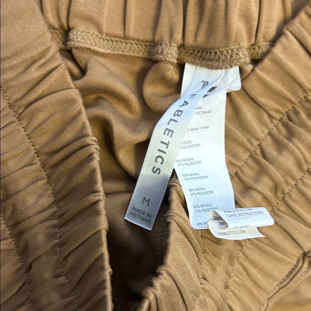 Fabletics Brown Drawstring Pants Medium - image 5